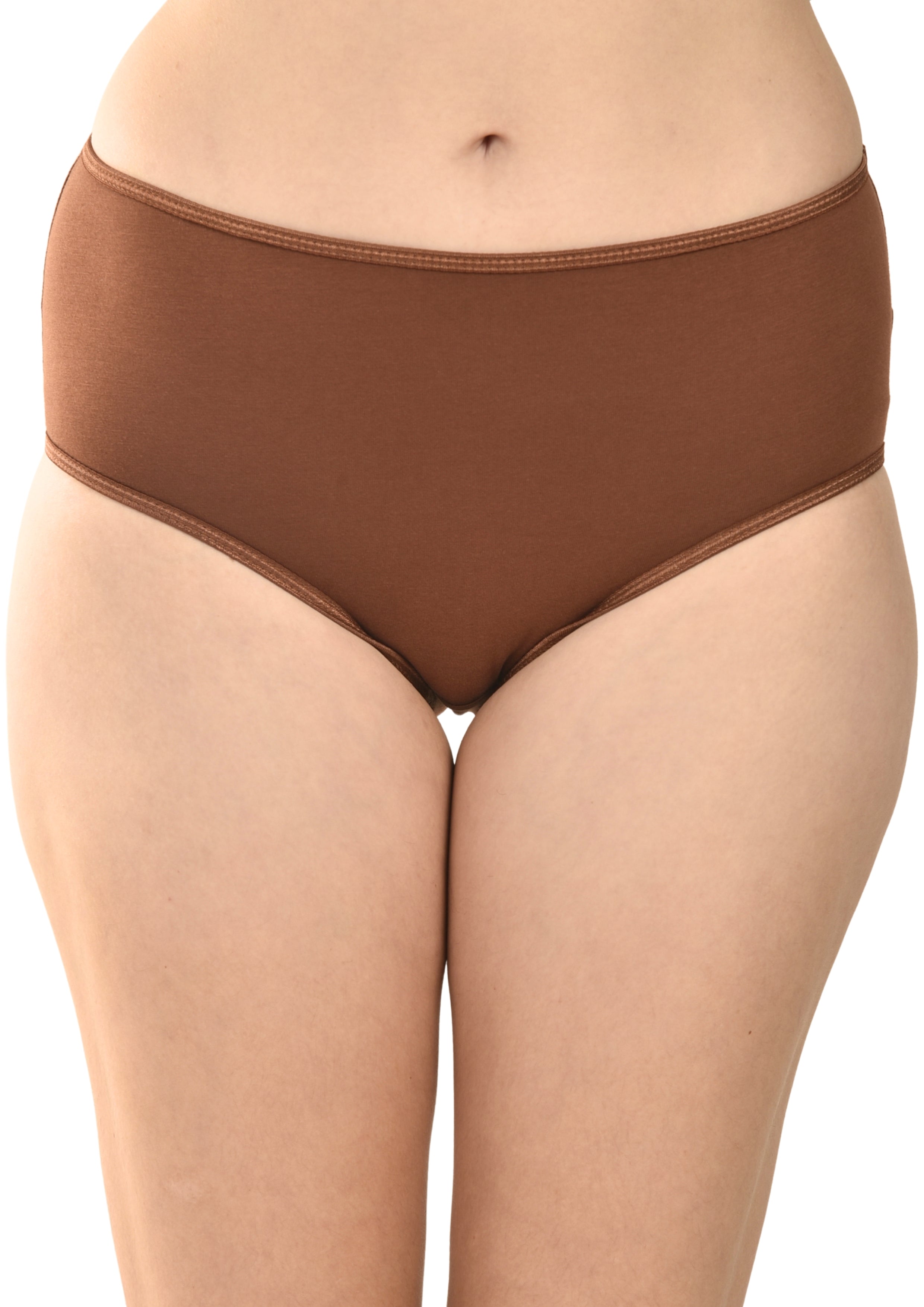 Women's Everyday Comfort Cotton Panties Pack of 3 – Brown, Pink & Peach