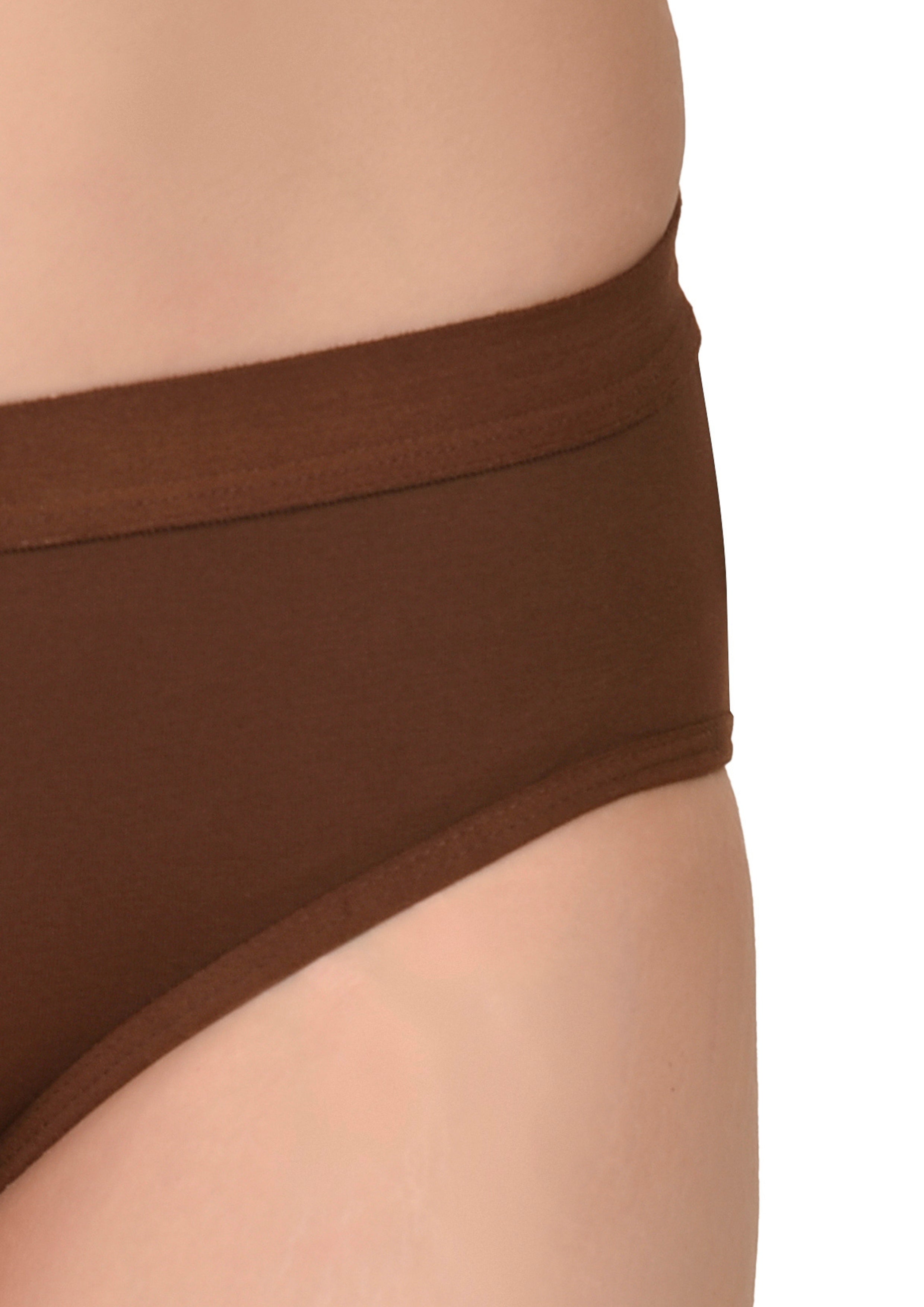 Women's Stretch-Fit Cotton Lycra Panties Pack of 3 – Brown, Coral Pink & Camel