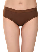 Women's Stretch-Fit Cotton Lycra Panties Pack of 3 – Brown, Coral Pink & Camel