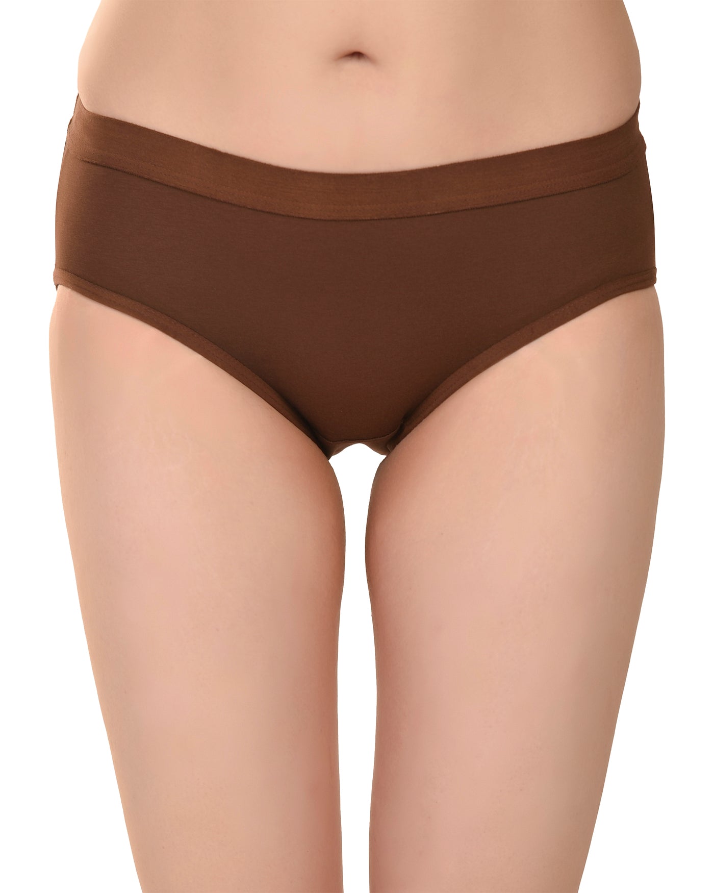 Women's Stretch-Fit Cotton Lycra Panties Pack of 3 – Brown, Coral Pink & Camel
