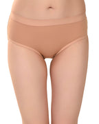 Women's Stretch-Fit Cotton Lycra Panties Pack of 3 – Brown, Coral Pink & Camel