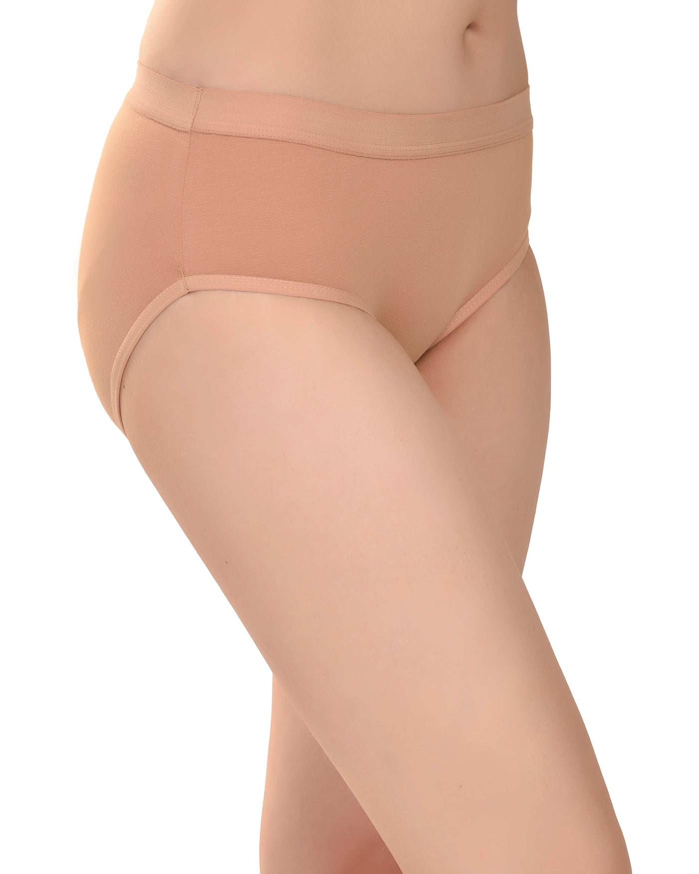 Women's Stretch-Fit Cotton Lycra Panties Pack of 3 – Brown, Coral Pink & Camel