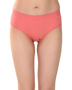 Women's Stretch-Fit Cotton Lycra Panties Pack of 3 – Brown, Coral Pink & Camel