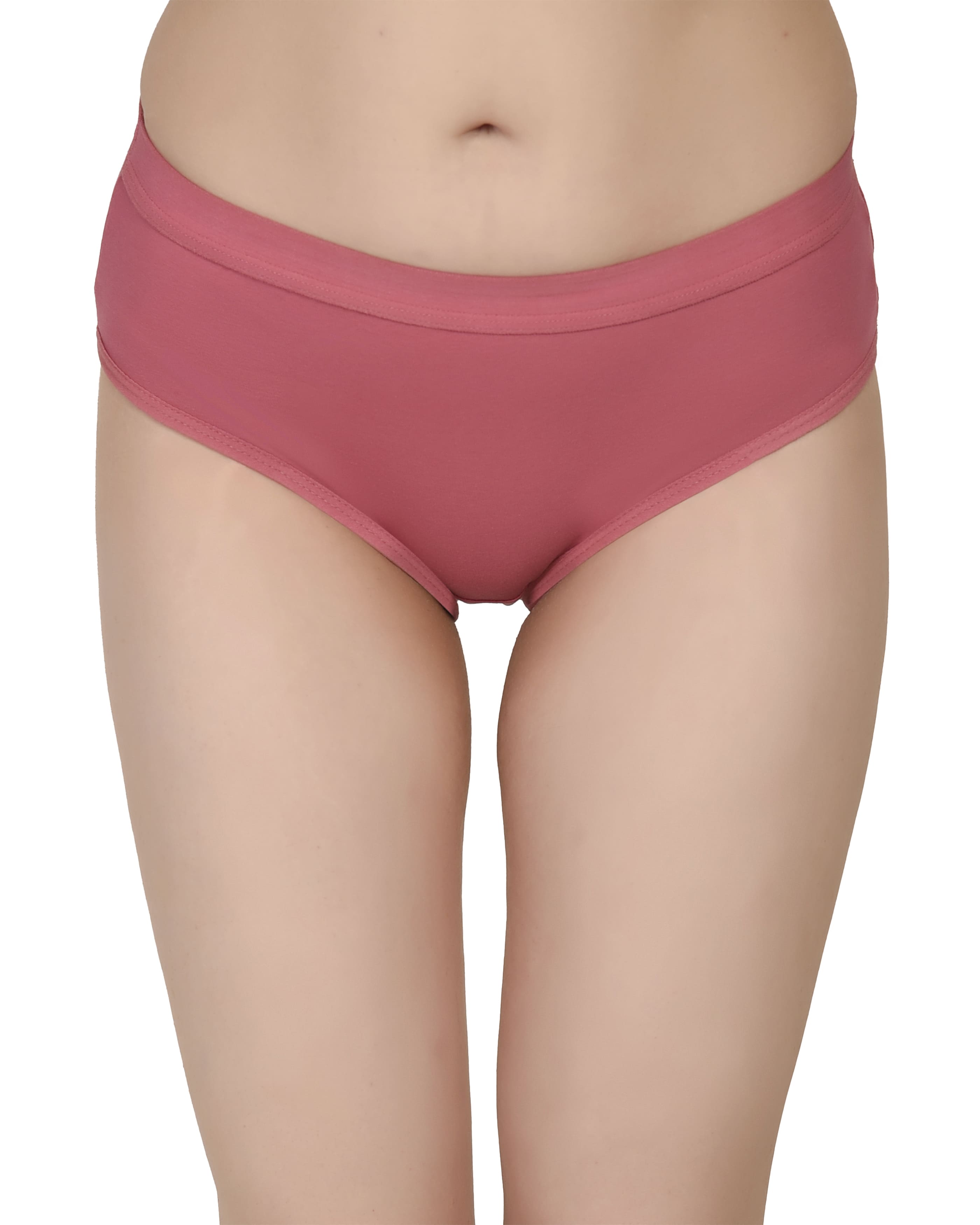 Women's Stretch-Fit Cotton Lycra Panties Pack of 3 – Dusty Rose, Purple & Pink