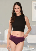 Women's Stretch-Fit Cotton Lycra Panties Pack of 3 – Dusty Rose, Purple & Pink