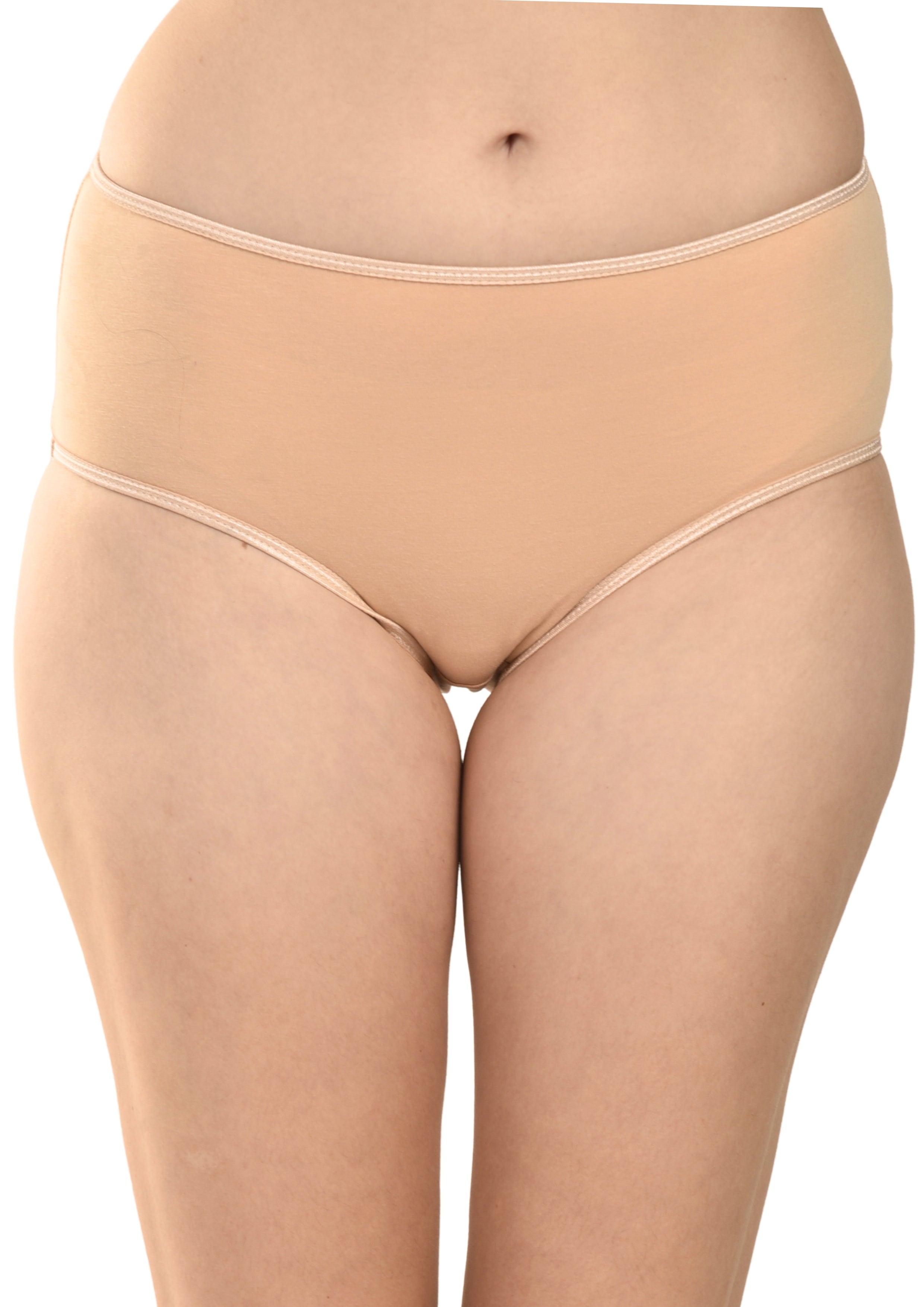 Women's Everyday Comfort Cotton Panties Pack of 3 – Brown, Pink & Peach