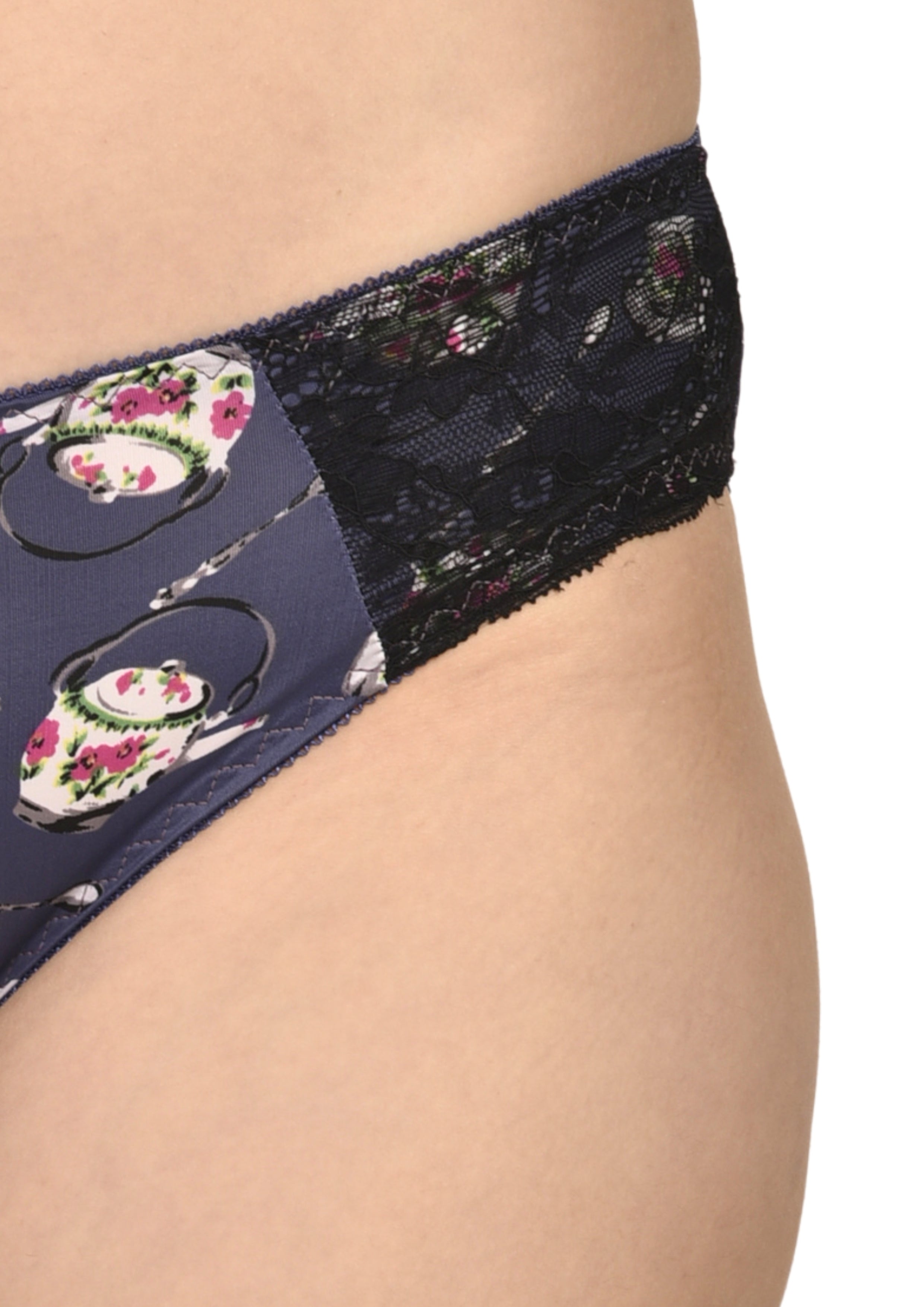 Women's Stretch Lace Panties Pack of 3 – Pink, Orange & Grey