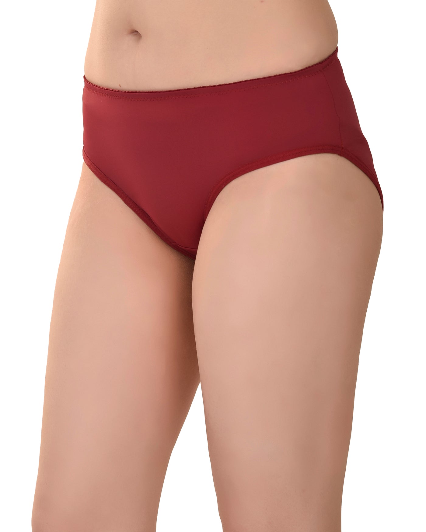 Women's Silky Nylon Modal Panties Pack of 3 – Brown, Maroon & Purple