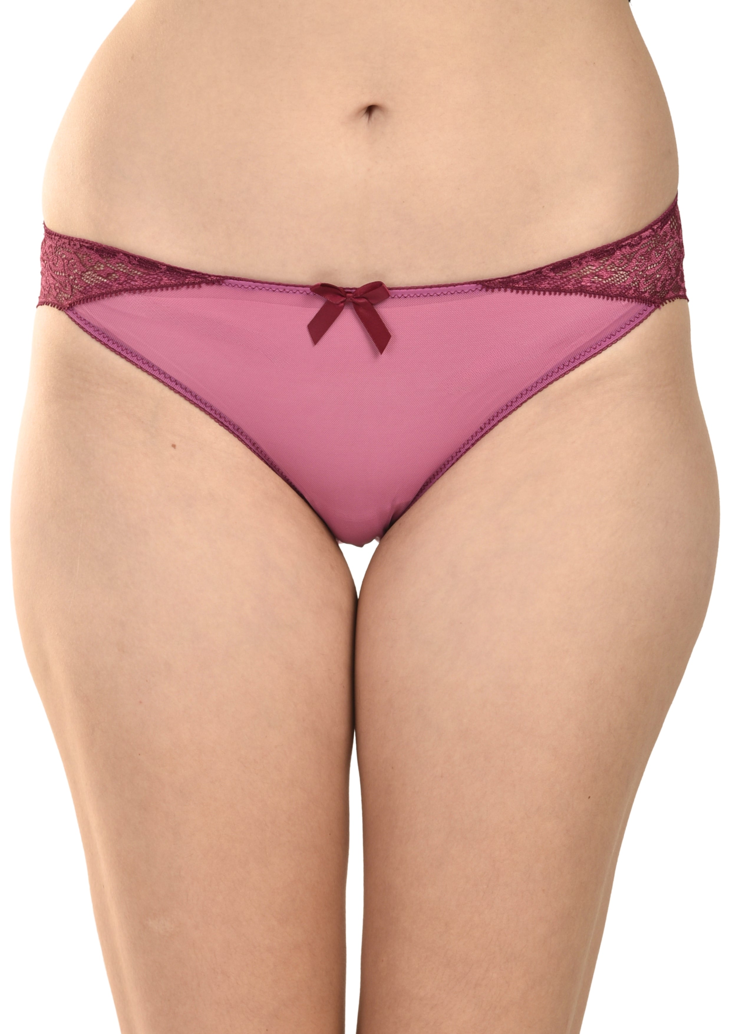 Women's Delicate Lace Panties Pack of 2 – Peach & Wine