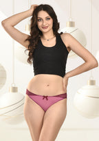 Women's Delicate Lace Panties Pack of 2 – Peach & Wine