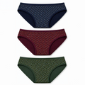 Women's Cotton Panties – Pack of 3 | Blue, Green & Wine