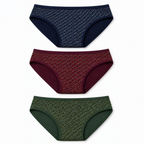 Women's Cotton Panties – Pack of 3 | Blue, Green & Wine