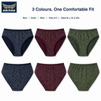 Women's Cotton Panties – Pack of 3 | Blue, Green & Wine