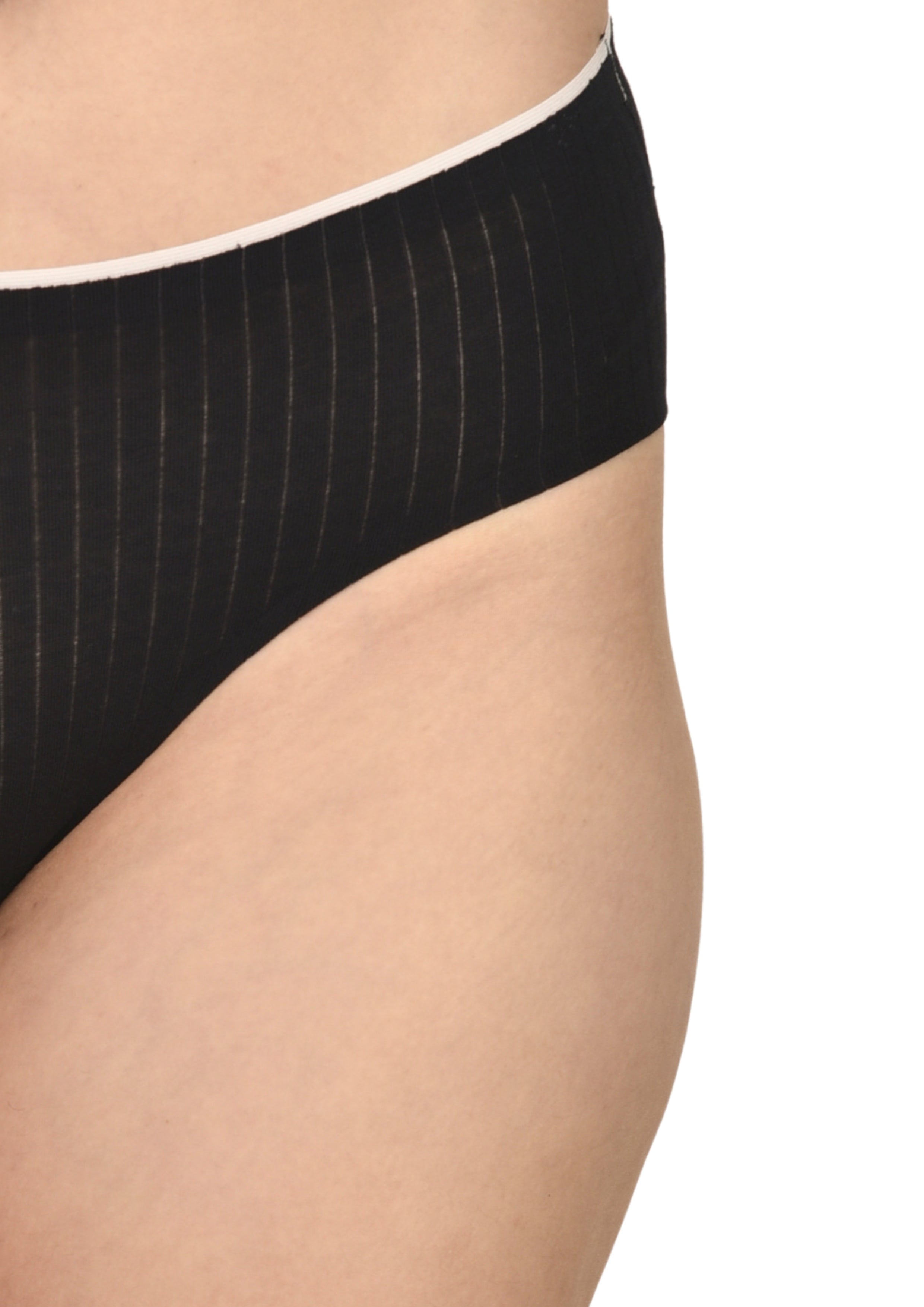 Black Cotton Seamless Panties Pack of 3