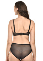 Women's Stretch-Fit Cotton Blend Panties Pack of 2 – Black & Skin Tone