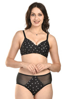 Women's Stretch-Fit Cotton Blend Panties Pack of 2 – Black & Skin Tone