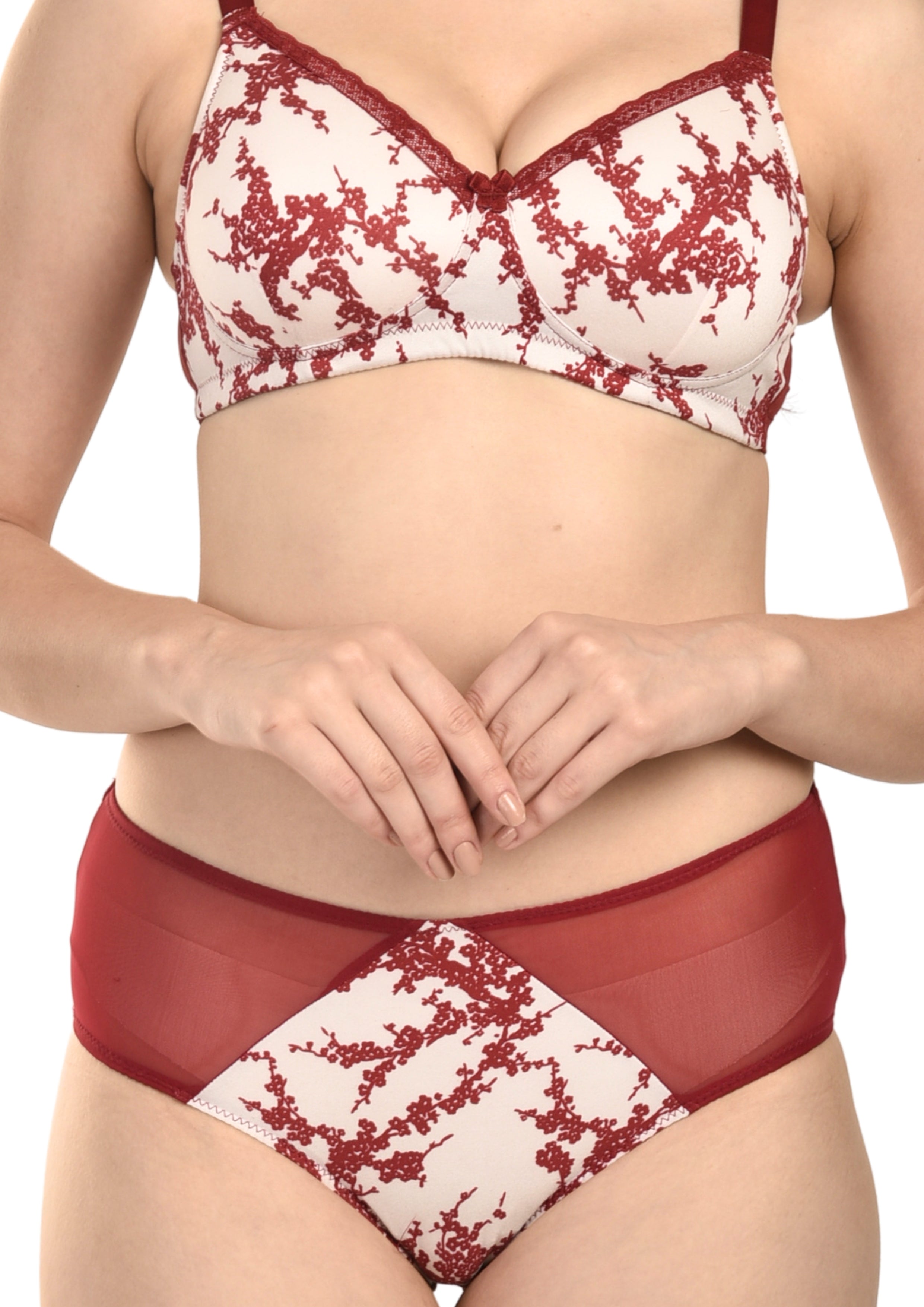 Women's Stretch-Fit Cotton Blend Panties Pack of 2 – Black & Red