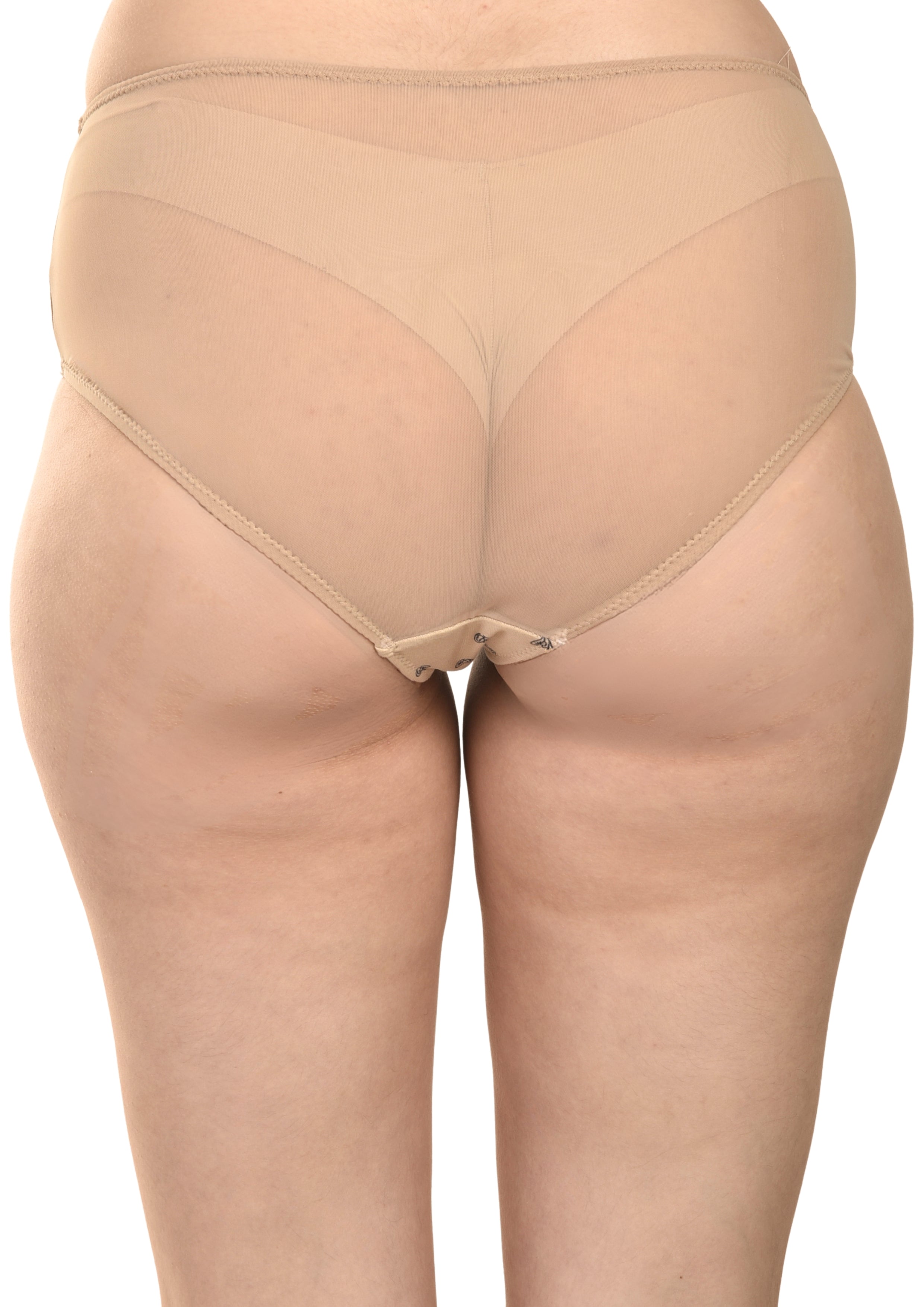 Women's Stretch-Fit Cotton Blend Panties Pack of 2 – Black & Skin Tone