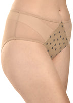 Women's Stretch-Fit Cotton Blend Panties Pack of 2 – Black & Skin Tone